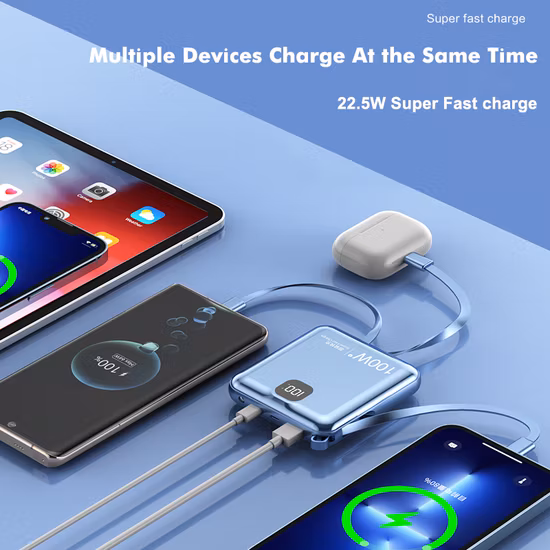 2023 ホットセール 5000 mAh OEM Pd 22.5/20/18 ワット高速充電 SCP 22.5 ワット 5000 mAh 容量ポータブル電源銀行ラップトップ & 携帯電話の充電器